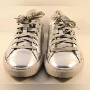 Treasure & Bond Silver Leather Merrick Fashion Sneakers Womens Size US 6M